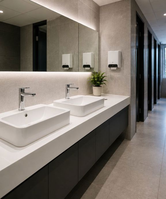 Schoongemaakte sanitaire ruimte